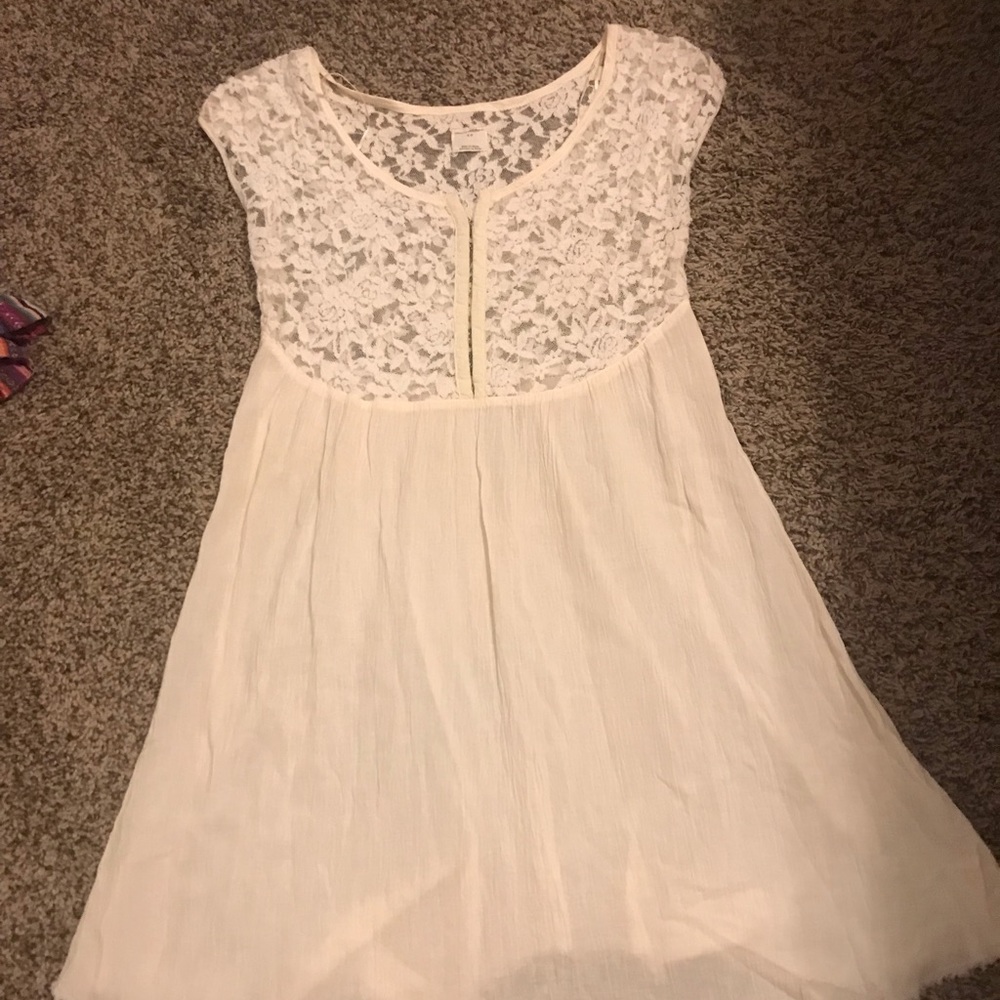 Ivory Free People Lace Slip Dress